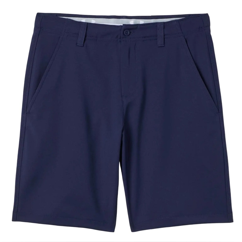 EUC Under Armour Kids Blue Matchplay Golf Shorts - Picture 2 of 12
